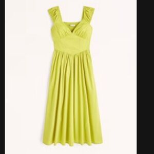 Abercrombie & Fitch cap sleeve corset midi dress (NWOT)